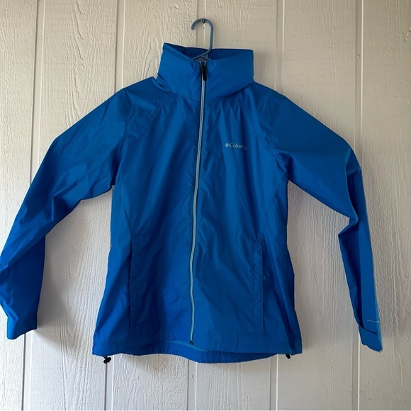 COLUMBIA Sportswear Omni-Shield Men’s Full-Zip Packable Hooded Jacket Large Blue - Picture 2 of 11